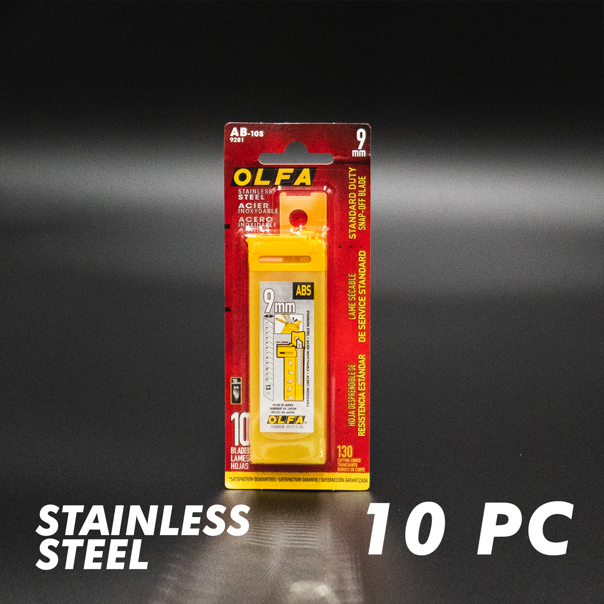 OLFA STAINLESS STEEL BLADES 13 POINT (10 Pack)