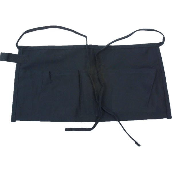 BLACK UTILITY 3-POCKET WAIST APRON